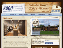 Tablet Screenshot of kochconstruction.org